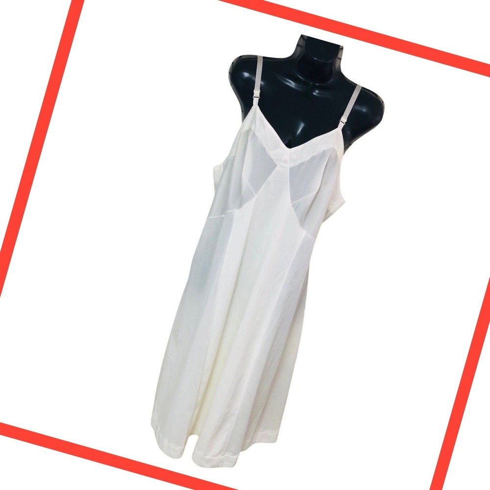 Vintage 70s Sears The Doesnt Slip Nylon Slip Dress Coquette Angelcore 80s Sz 40
